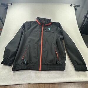 REI Co-op Outdoor Afro Jacket Mens XL Black Hooded Full Zip Windbreaker Shell